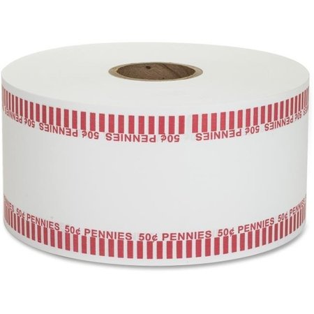 THE COIN-TAINER The Coin-Tainer CTX50001 1000 ft. Automatic Coin Wrapper Roll kraft Penny - Red & White PQP50001